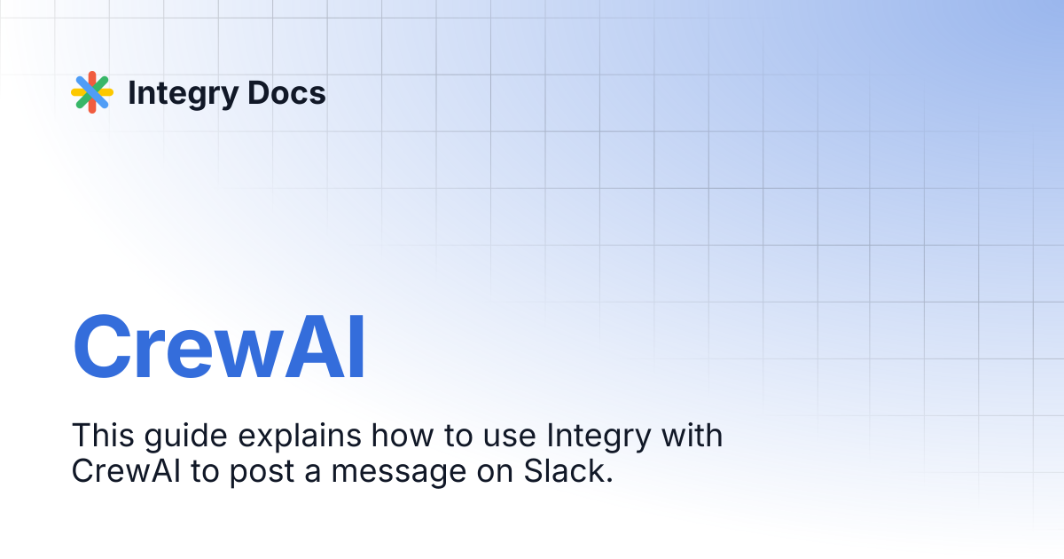 CrewAI | Integry Docs