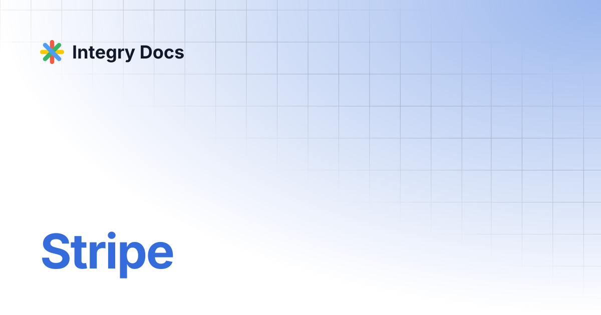 Stripe | Integry Docs